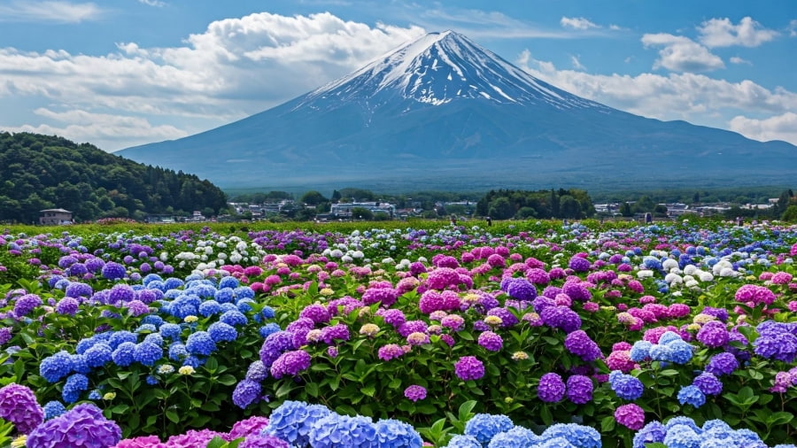 Dự báo thời gian nở hoa cẩm tú cầu tại Nhật Bản 2025