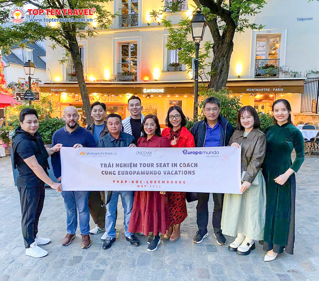 Top Ten Travel tham dự Famtrip Châu Âu theo hình thức Seat-in-Coach cùng Vietnam Airlines