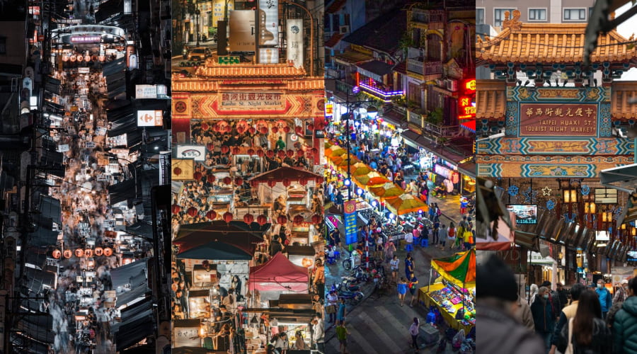 Oanh tạc 5 khu chợ đêm Đài Bắc nổi tiếng và sầm uất nhất