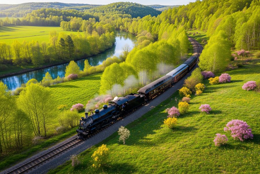 Du lịch Úc mùa xuân - Khám phá cảnh đẹp qua những chuyến tàu hoài cổ