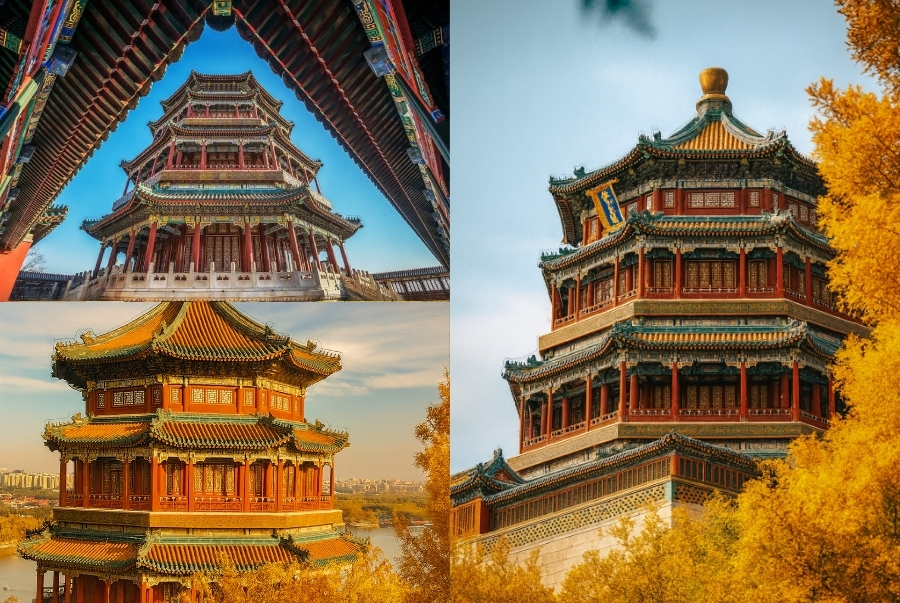 Ngẩn ngơ trước vẻ đẹp lãng mạn của Di Hòa Viên mùa thu