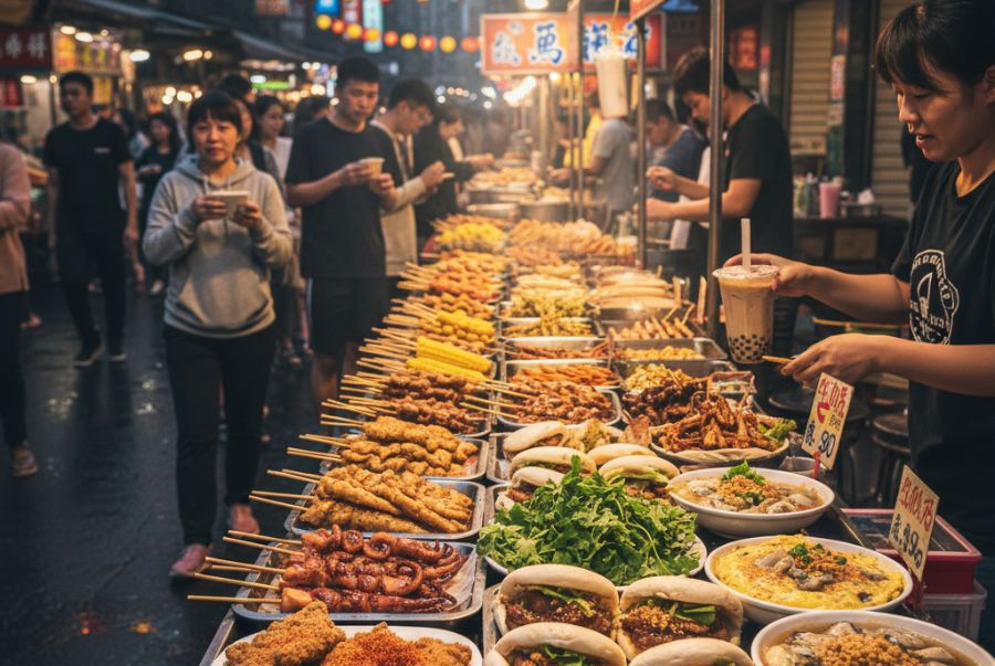 Những món ăn đường phố nổi tiếng tại Đài Loan mùa thu