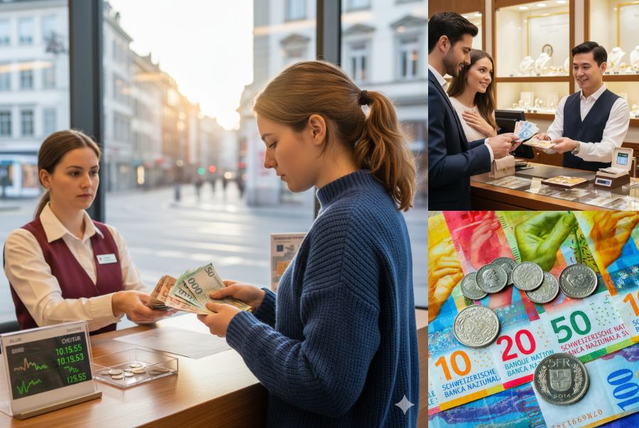 Đổi tiền Thụy Sĩ ở đâu?