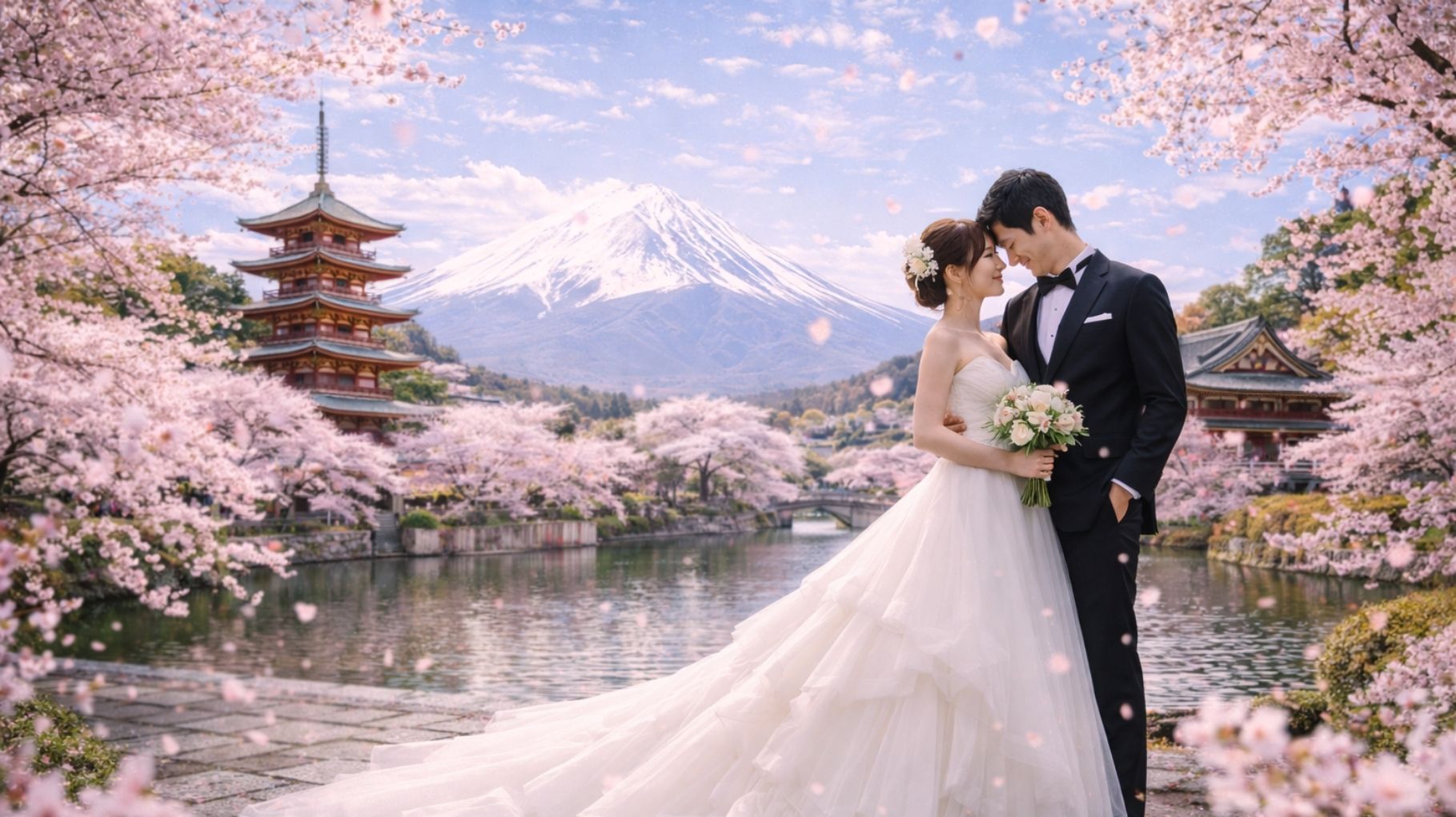 Gợi ý các địa điểm chụp ảnh cưới tại Nhật Bản mùa hoa anh đào