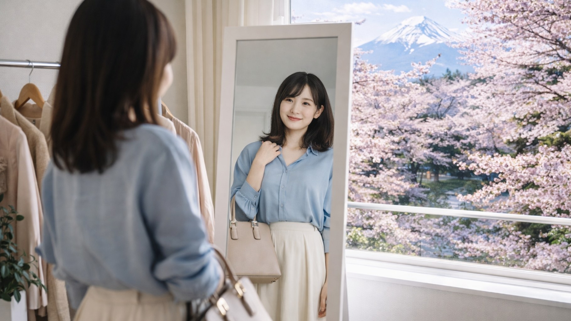 Cách phối đồ khi chụp ảnh cùng hoa anh đào