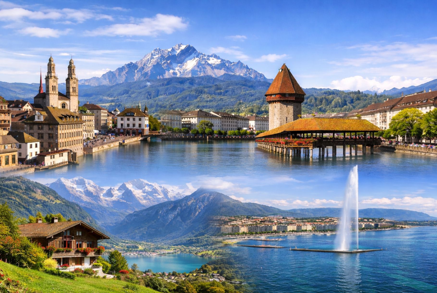 Top 5 thành phố du lịch Thuỵ Sĩ nổi tiếng nhất