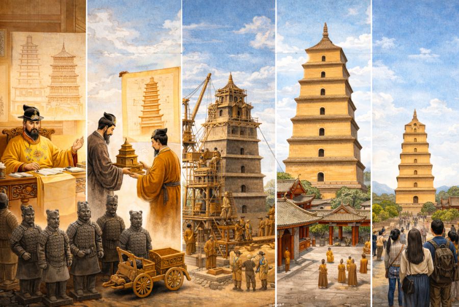 Lịch sử hình thành và phát triển của Tháp Đại Nhạn Tây An