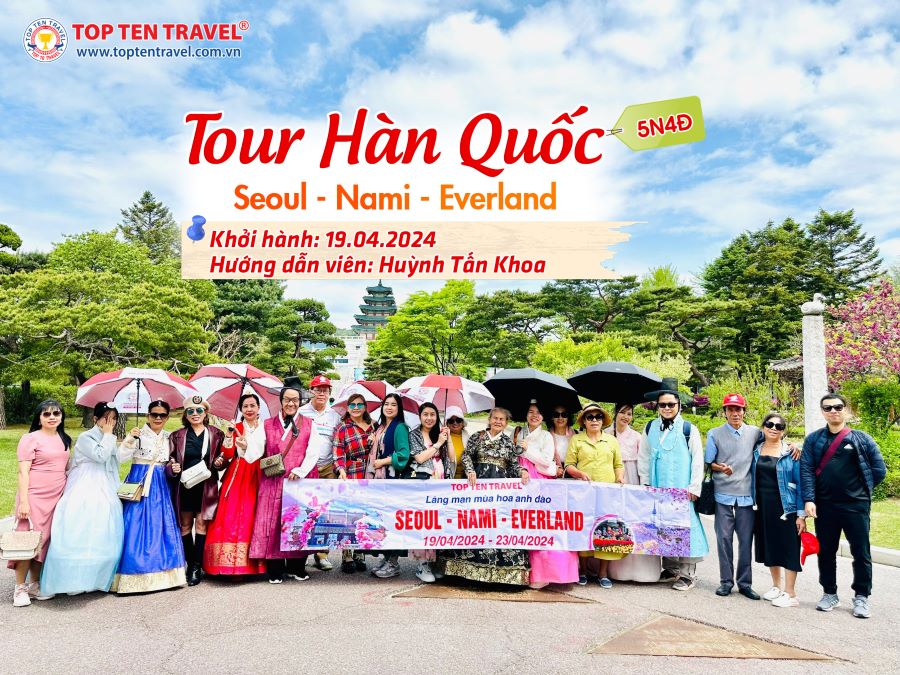 Tổng hợp hình đoàn tour du lịch khởi hành tháng 4/2024 tại Top Ten Travel