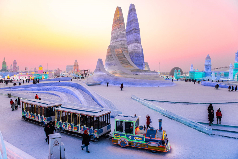 Chiêm ngưỡng vẻ đẹp của Thiên đường tuyết trắng Cáp Nhĩ Tân