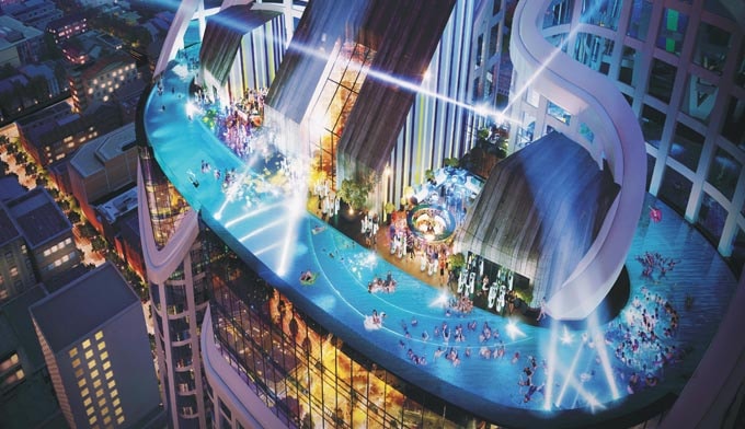 Bể bơi vô cực trong suốt ở Nha Trang