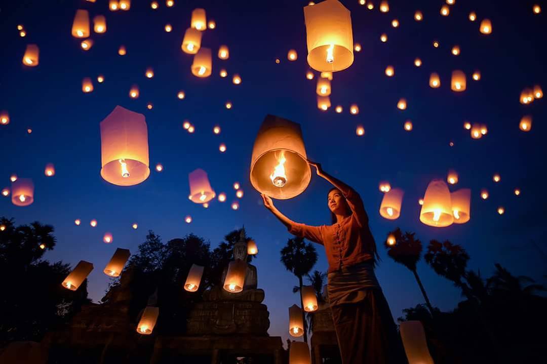 Kinh nghiệm thả đèn trời Chiang Mai dịp lễ hội Yee Peng ở Thái Lan