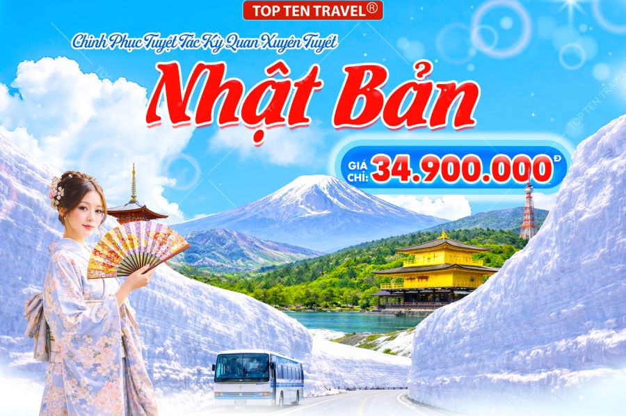 Tour Nhật Bản Cung Đường Tuyết: Tateyama - Shirakawago - Tokyo 6N5D