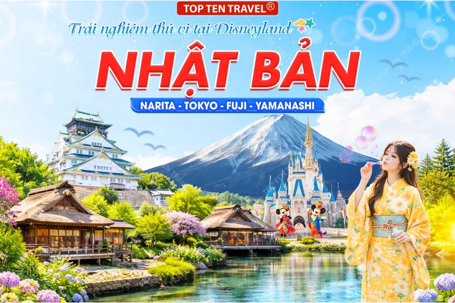 Tour Nhật Bản Mùa Hè: Tokyo - Phú Sỹ - Yamanashi (Disneyland)