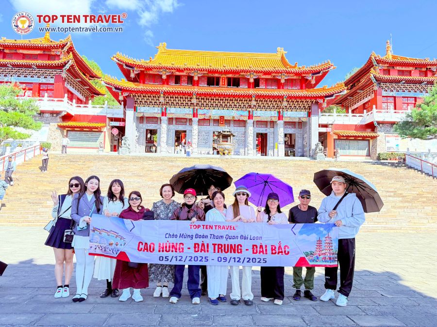Tour Đài Loan: Cao Hùng - Đài Trung - Đài Bắc 5N4D