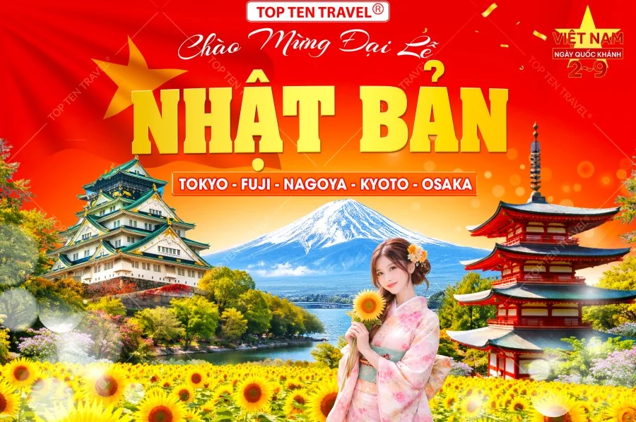 Tour Nhật Bản Lễ 2/9 Mùa Hoa Hướng Dương 6N5D