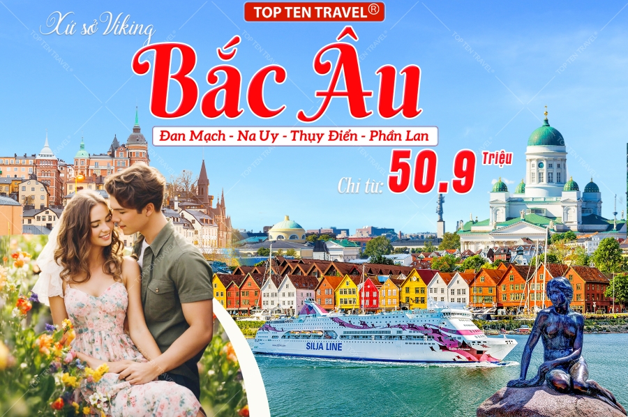 Tour du lịch Bắc Âu Giá Tốt 10N9D