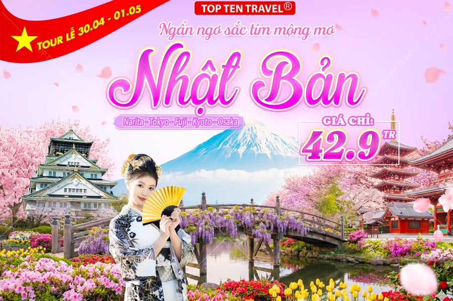 Tour Nhật Bản Lễ 30/04: Narita - Tokyo - Yamanashi - Nagoya - Osaka