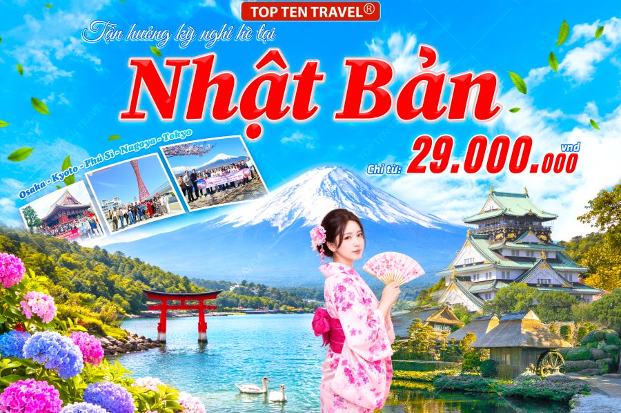 Tour Nhật Bản Mùa Hè: Osaka - Kyoto - Hamamatsu - Tokyo