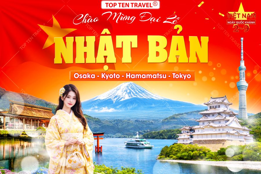 Tour Nhật Bản Lễ 2/9: Osaka - Kyoto - Hamamatsu - Tokyo