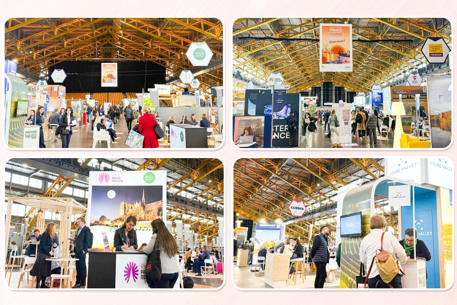 Không gian độc đáo của sự kiện&nbsp;Rendez-vous en France 2025 được tổ chức tại Lyon