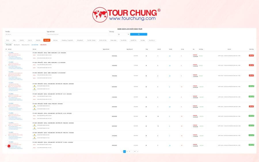 Hệ thống “Tour Chung” của Top Ten Travel với quy trình đặt tour nhanh chóng, kiểm soát tình trạng chỗ trống đơn giản, hiệu quả