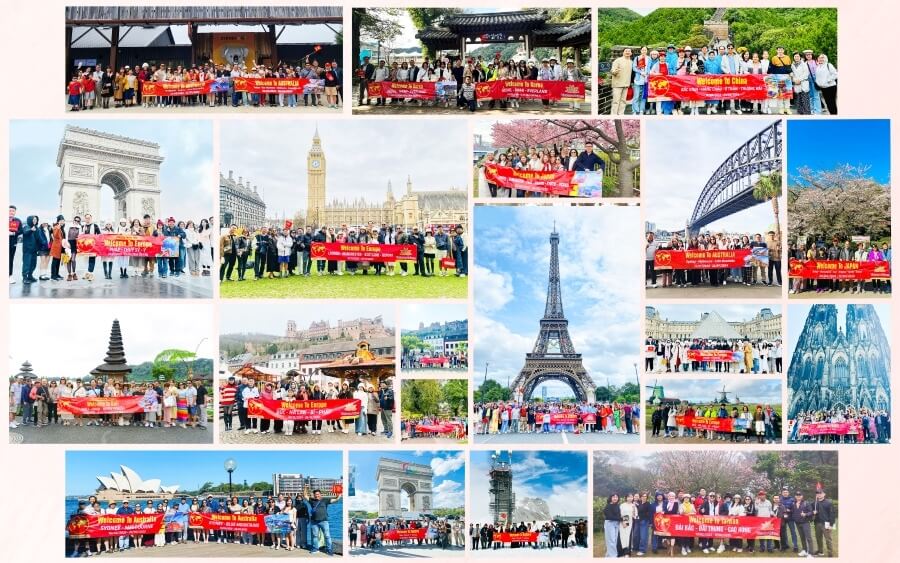 Hình ảnh các đoàn du lịch khởi hành thuộc hệ thống “Tour Chung”