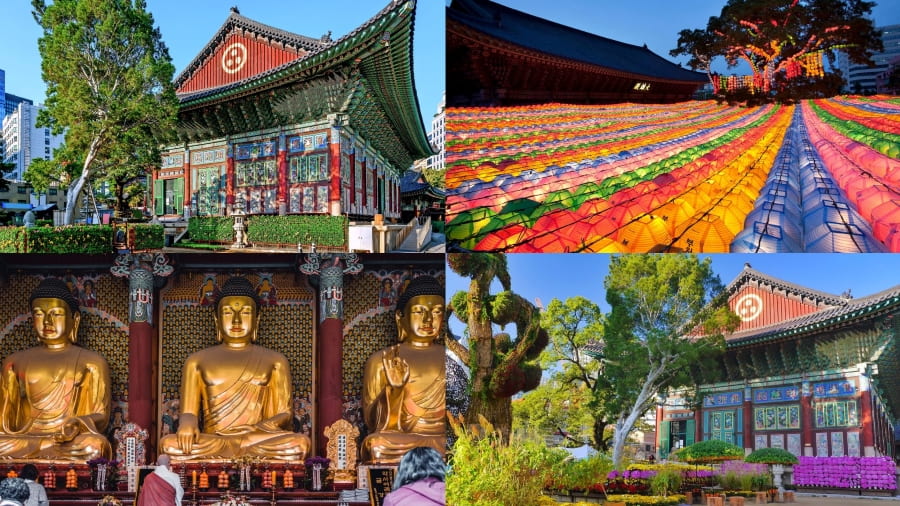 Đền Jogyesa xuất hiện như mang đến một không gian tĩnh lặng và trang nghiêm để du khách thăm quan và chiêm bái hoàn toàn miễn phí