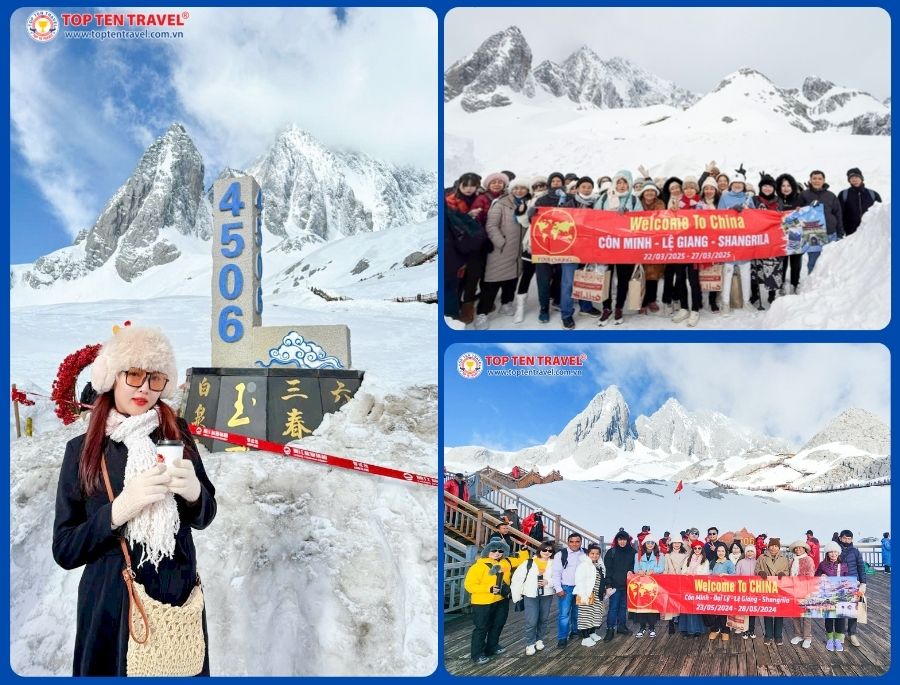 Nằm cách trung tâm thành phố khoảng 25km, Nùi Tuyết ngọc Long là biểu tượng thiên nhiên hùng vĩ của Vân Nam