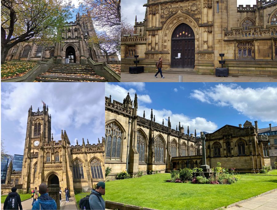  Nhìn từ bên ngoài, nhà thờ Manchester xứng đáng với danh xưng là một tuyệt tác kiến trúc