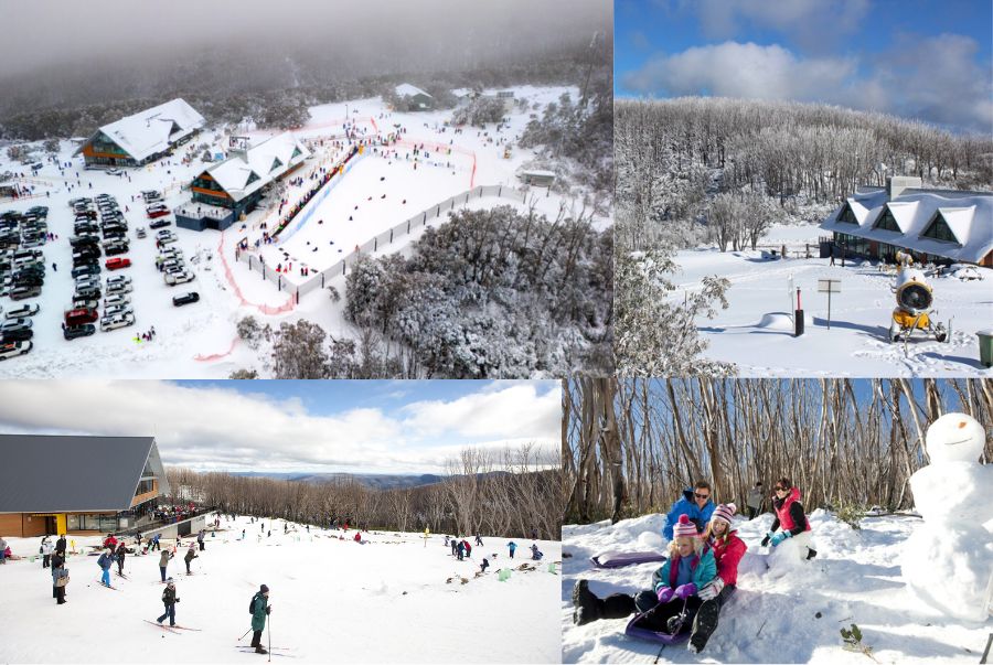 Lake Mountain Alpine Resort là điểm đến hoàn hảo dành cho các gia đình và những người mới bắt đầu chơi tuyết