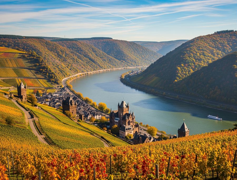 Khung cảnh bình yên tại những ngôi làng cạnh bên thung lũng Rhine