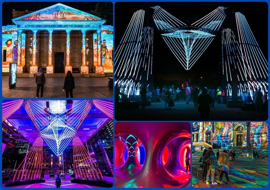 Thành phố Adelaide trở thành một sân khấu ánh sáng khổng lồ với lễ hội Illuminate Adelaide