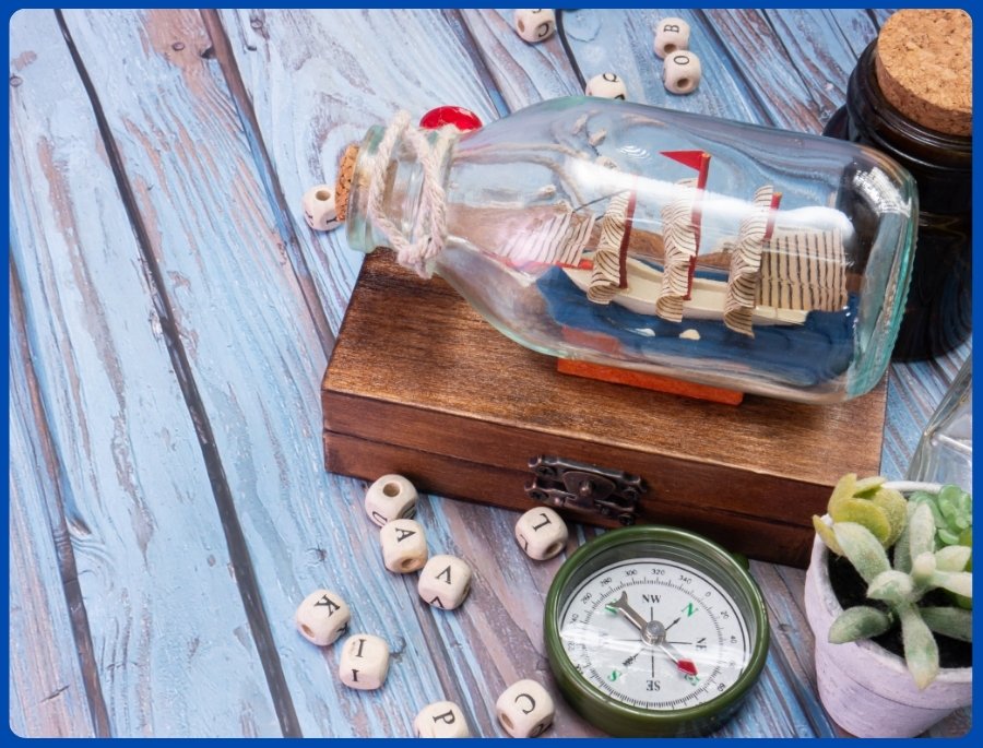 Thuyền buồm trong chai là món quà lưu niệm đặc biệt từ thành phố cảng Hamburg