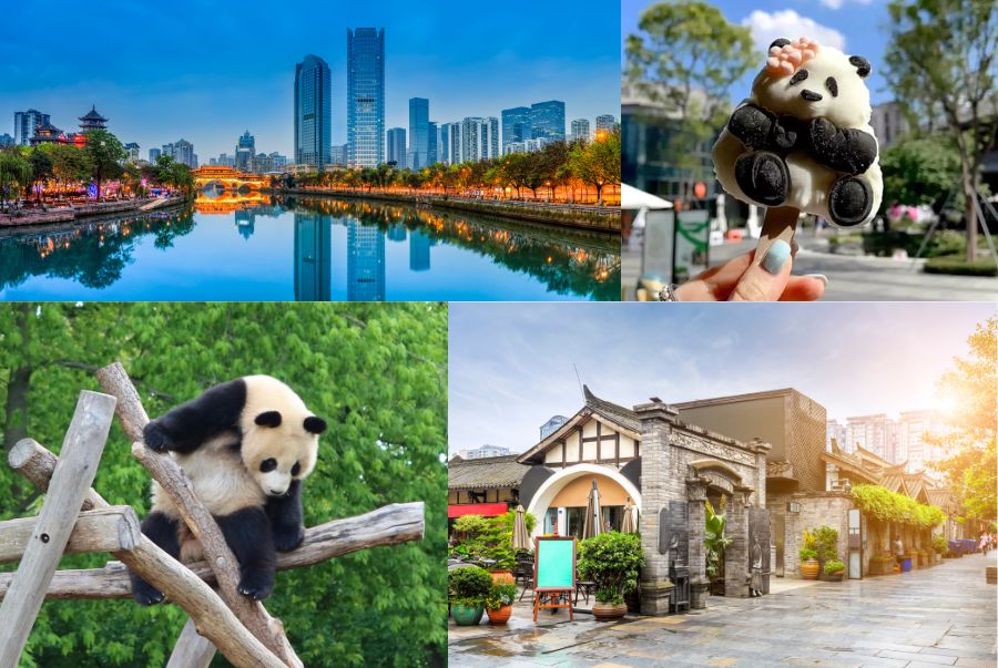 Thành Đô là thủ phủ của tỉnh Tứ Xuyên, nơi đây nổi tiếng với biệt danh "Thành phố của gấu trúc"