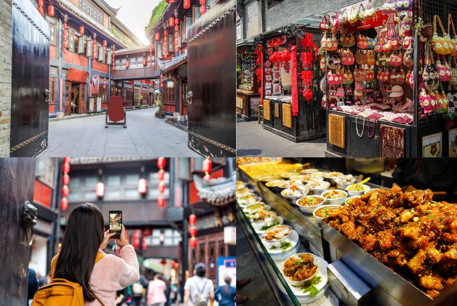 Phố Cổ Cẩm Lý là địa điểm mua sắp lý tưởng với giá thành phải chăng, chỉ giao động trong khoảng từ 10 đến 100 tệ