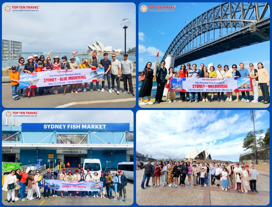 Các đoàn Du lịch Úc của Top Ten Travel khám phá các điểm đến tuyệt đẹp