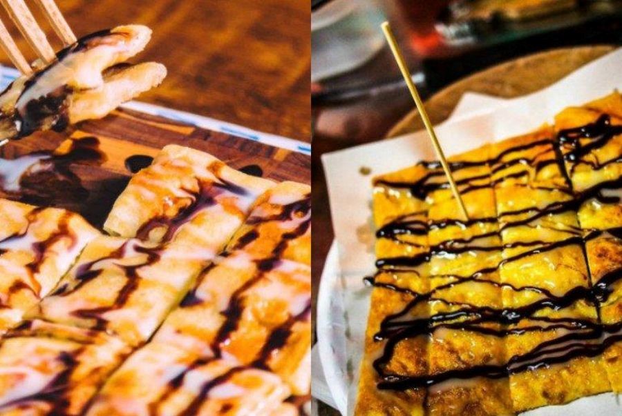 Roti - Bánh crepe kiểu Thái hấp dẫn với lớp sốt ngọt béo phủ bên trên