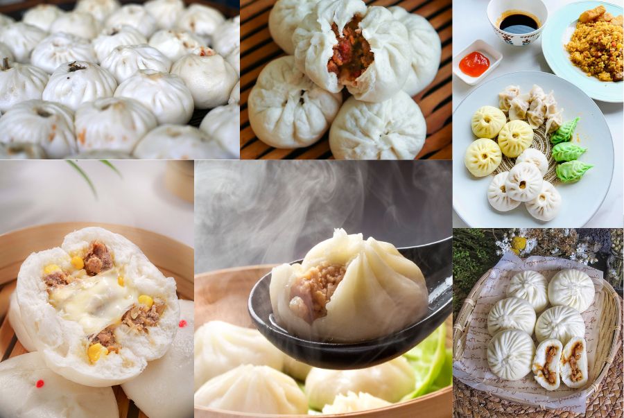 Bánh bao xá xíu và tiểu long bao từ lâu đã trở thành món ăn đường phố làm say lòng biết bao thực khách