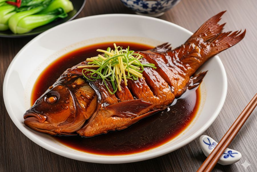 Cá chép om tương là món ăn truyền thống của vùng Giang Nam