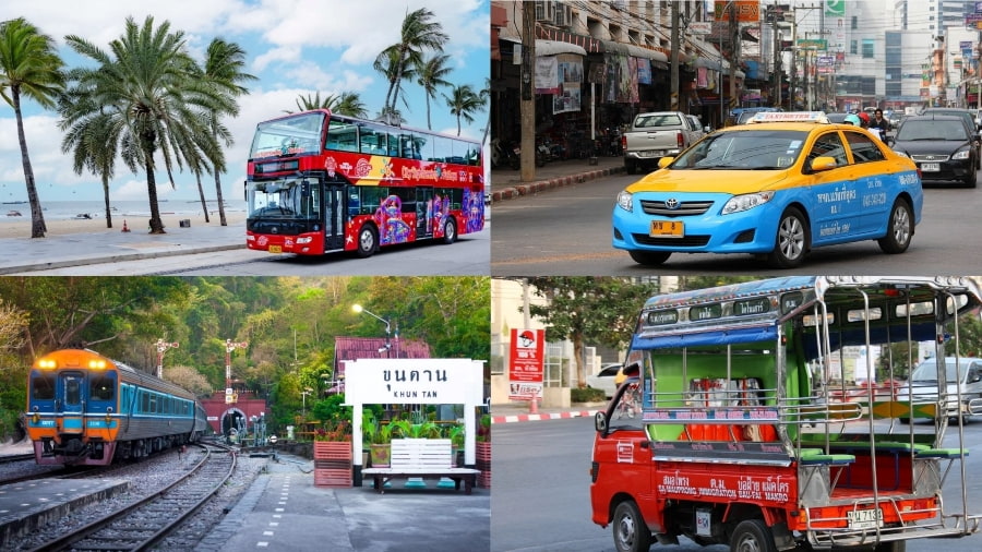Có nhiều lựa chọn di chuyển phù hợp với túi tiền và sở thích của bạn tại Pattaya