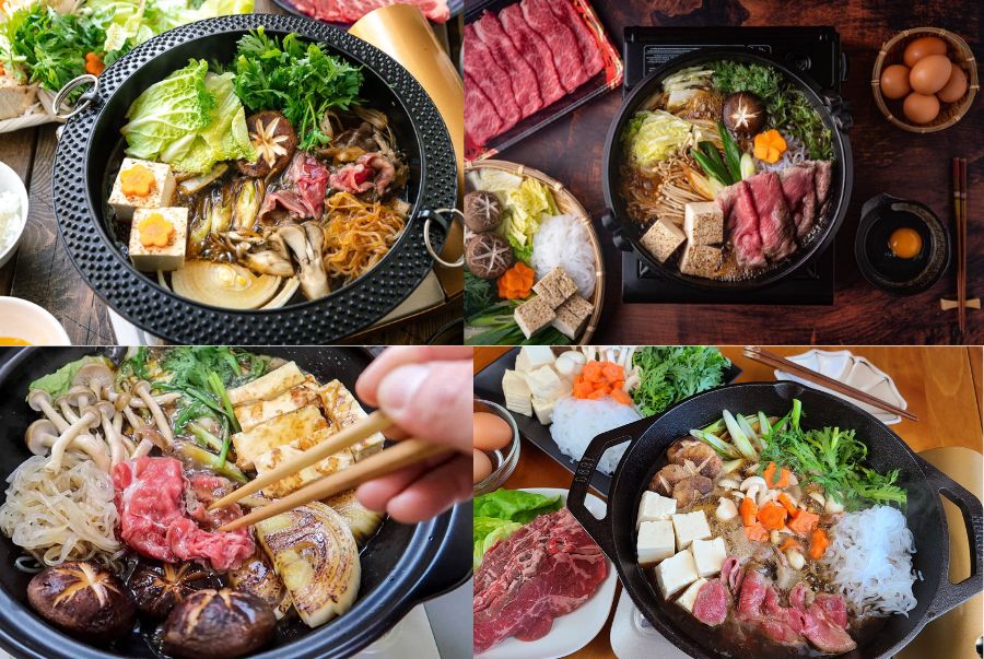 Thưởng thức lẩu bò Sukiyaki nghi ngút khói trong dịp tết là trải nghiệm vô cùng thú vị