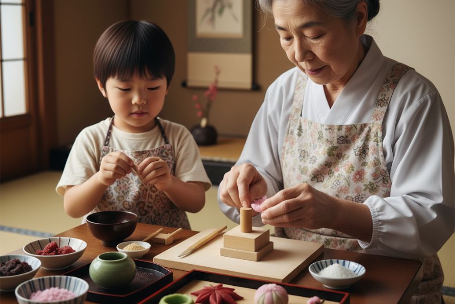 Trải nghiệm làm bánh Wagashi được rất nhiều người thích khi đến du lịch Nhật Bản dịp tết