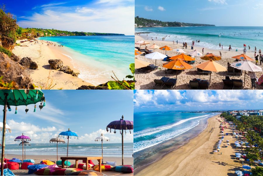 Khung cảnh tuyệt đẹp tại khu vực bãi biển Kuta