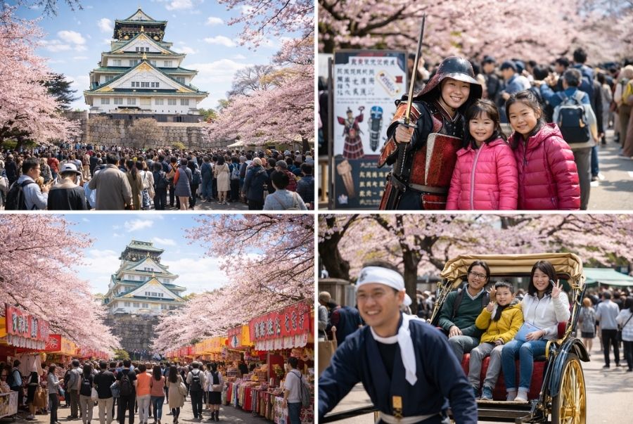 Một số các hoạt động, trải nghiệm hấp dẫn tại lâu đài Osaka mà du khách không thể bỏ lỡ