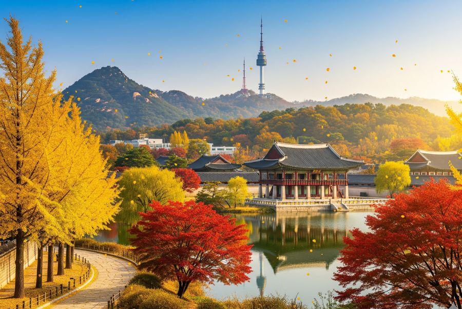 Mùa thu Hàn Quốc sở hữu vẻ đẹp tuyệt diệu, tựa như một giấc mơ vừa chớm