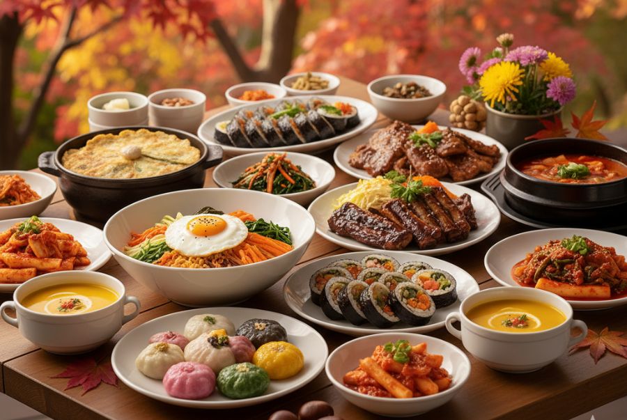 Ẩm thực xứ Hàn được thổi hồn bằng những sản vật mùa thu đặc trưng