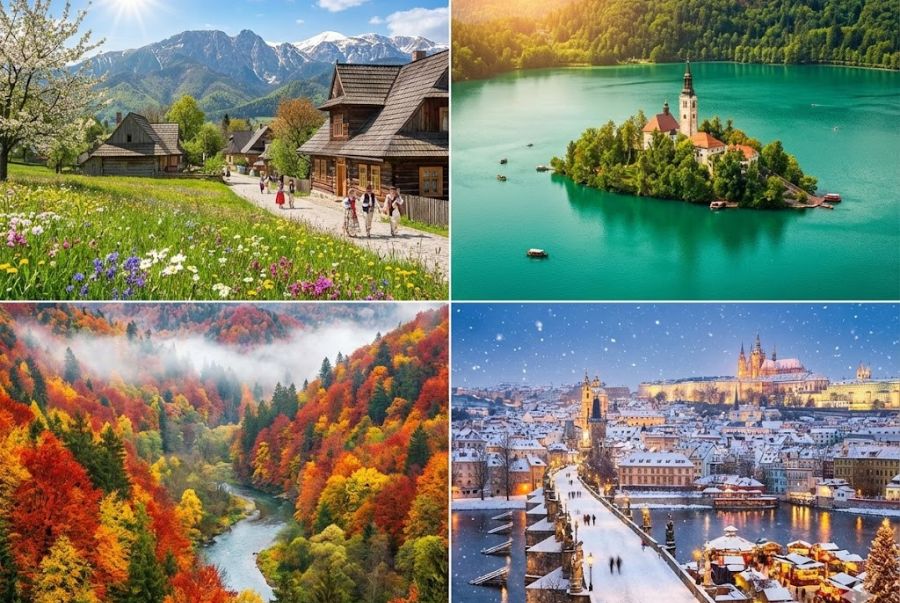 Khung cảnh 4 mùa tại vùng đất Đông Âu xinh đẹp