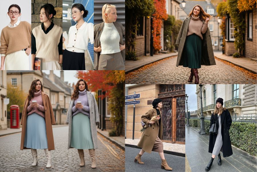 Một số các phong cách thời trang gợi ý dành cho nữ khi du lịch Anh Quốc mùa thu