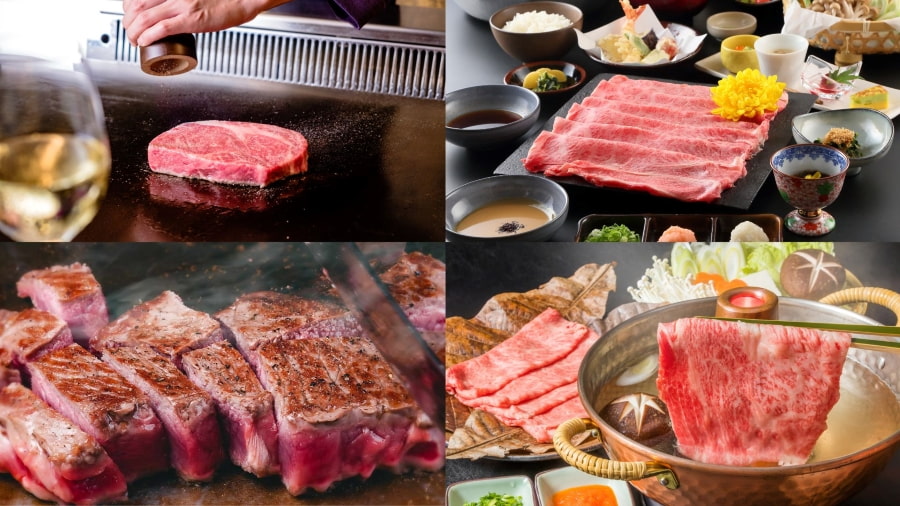 Mỗi món ăn nổi tiếng được chế biến từ thịt bò Kobe mang đến một trải nghiệm hương vị riêng biệt