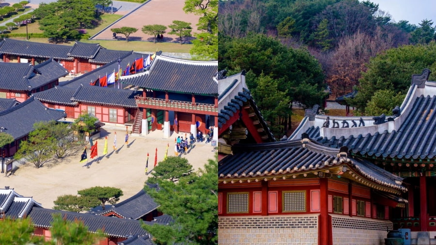 Suwon Hwaseong Haenggung nổi bật với kiến trúc tinh xảo và quy mô lớn, thể hiện sự thịnh vượng và tầm nhìn của vua Jeongjo